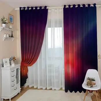 Casa moderna de Decorare Camera de zi Perdele negru roșu perdele Fereastra 3D Perdele Pentru Camera de zi Dormitor