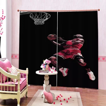 De lux Opace 3D Fereastră Perdele Pentru Camera de zi Dormitor mingea cortina perdele negre