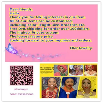 Noul Sosit Colier Statement Nigerian Nunta margele Colier Clasic Femei de Cristal din Africa Set de Bijuterii Margele W12644