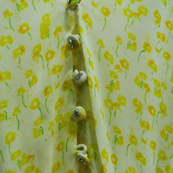 2021 Primavara-Vara Noi Dulci Femei Rochie V-Gât Pieptul Singur Print Floral Mozaic Efecte Cascadă Slim Mini Femei Rochie